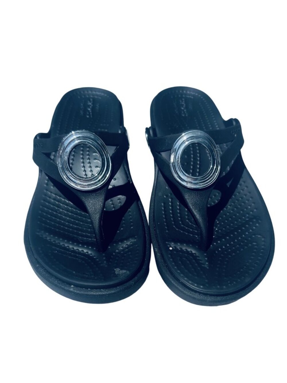 Crocs Womens Sandals Dual Comfort Black Synthetic Size 6